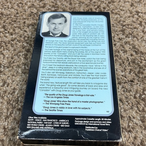 The Great Canadian Train Ride vhs videotape - Picture 2 of 4